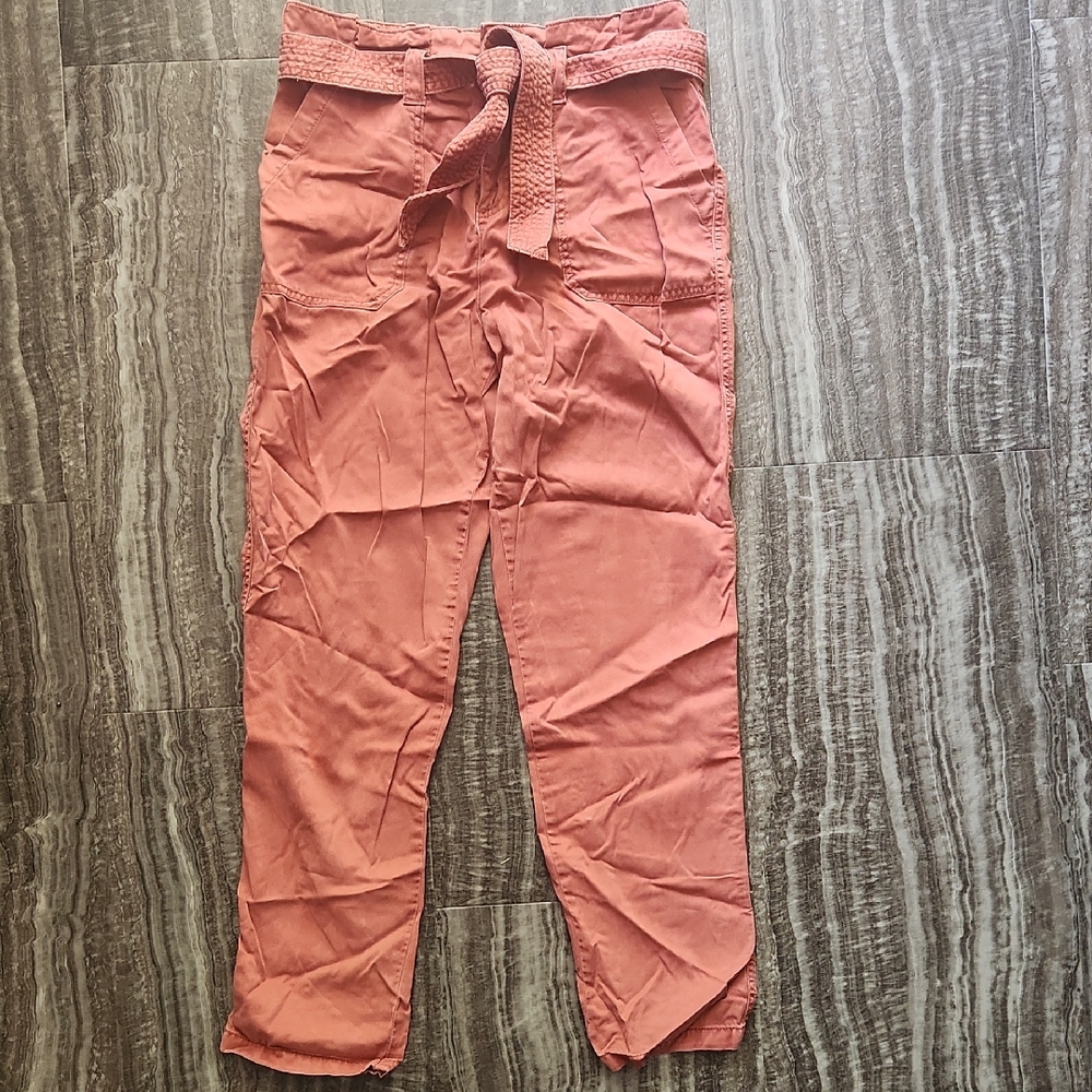 Maurices paperbag waist red pants Size 8
